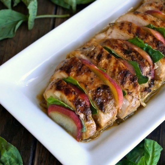 Summer Peach-Basil Grilled Chicken