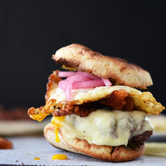 Pesto Bacon Breakfast Burger