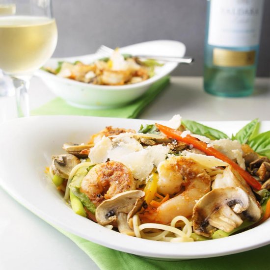 Shrimp Pasta Primavera