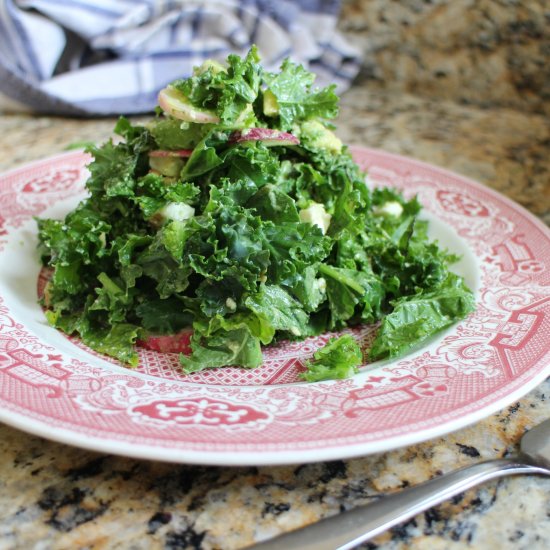 Kale Salad with Avocado Dressing