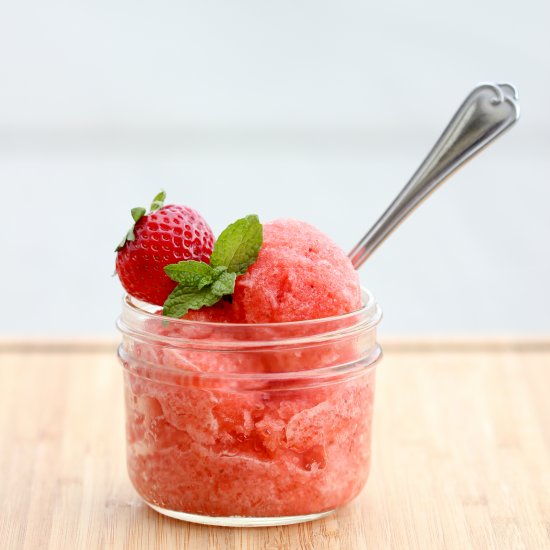 Strawberry Lemonade Sorbet