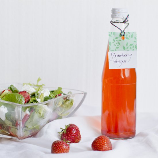 Strawberry infused vinegar