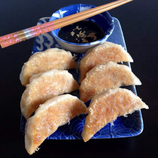 Tofu and shiitake potstickers