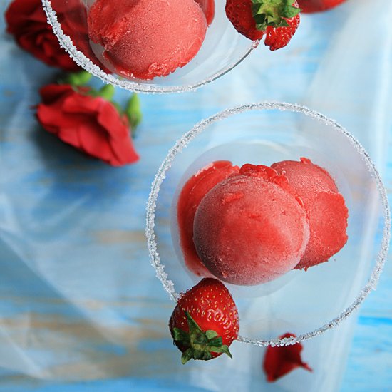 Strawberry sorbet