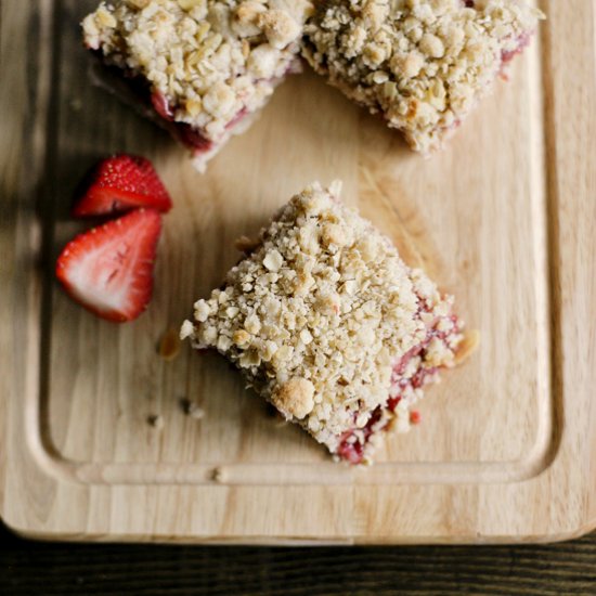 Spiced Rum Strawberry Bars