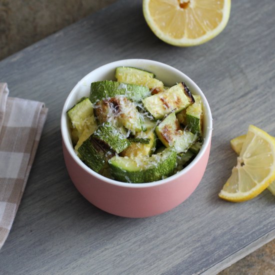 Grilled Lemon Parmesan Zucchini