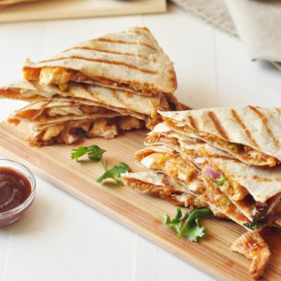 Grilled BBQ Chicken Quesadillas