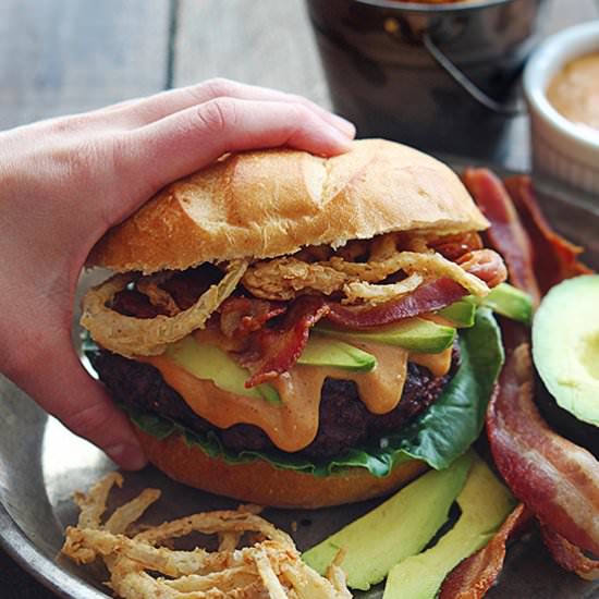 Western Bacon BBQ Burgers