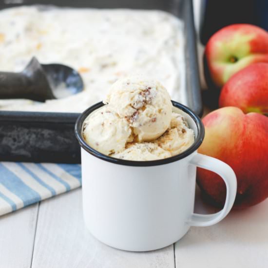 Peach and Toasted Pecan Ice Cream