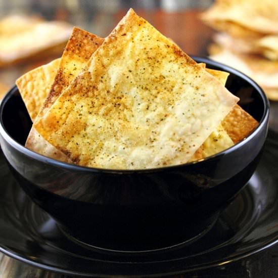 Baked Wonton Chips