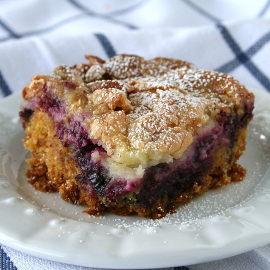 Ooey Gooey Lemon Blueberry Cake