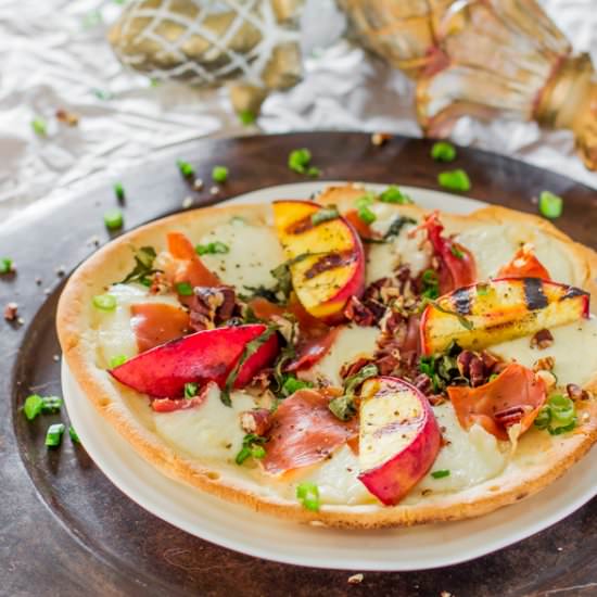 Peach and Prosciutto Flatbread