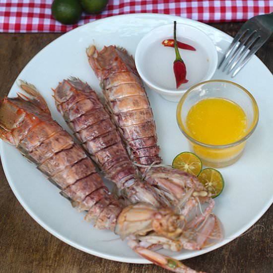 Steamed Tatampal (Mantis Shrimp)