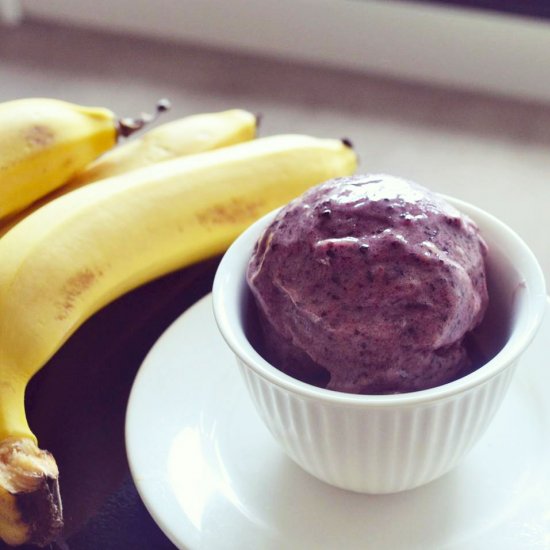 Banana Blueberry Vegan Ice Cream