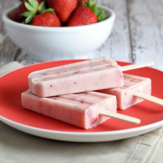 Strawberry Jam Yogurt Pops