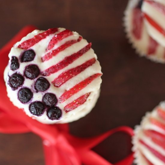 Stars & Stripes Mini Cheesecakes