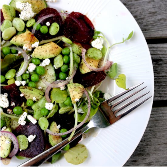 Beets, Beans & Greens Summer Salad