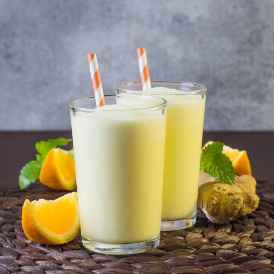 Sugar-Free Orange Ginger Lassi