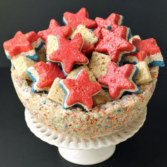 4th of July Rice Krispie Treat Bowl