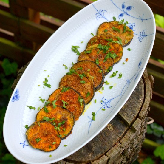 Begun Bhaja (Spiced Eggplant Fries)