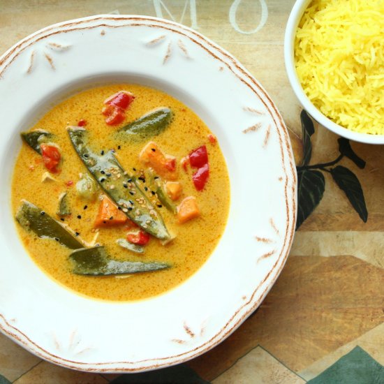 Thai Curry with Saffron Lemon Rice