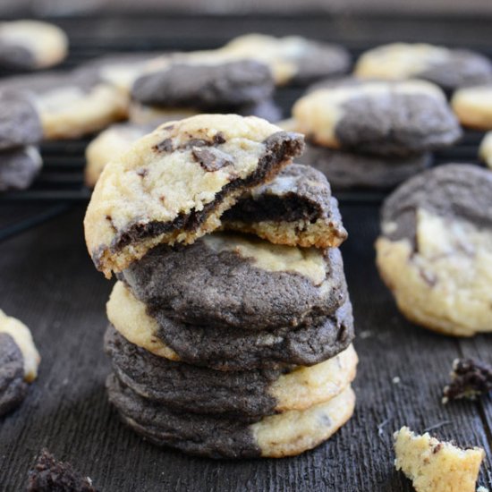 Double Chocolate Chip Swirl Cookies