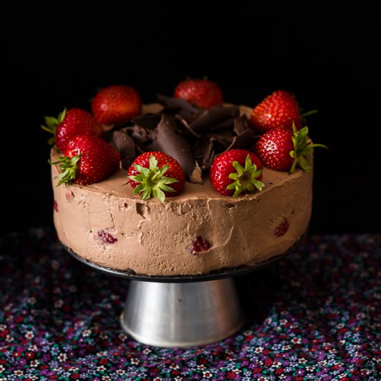 Chocolate Strawberry Cheesecake