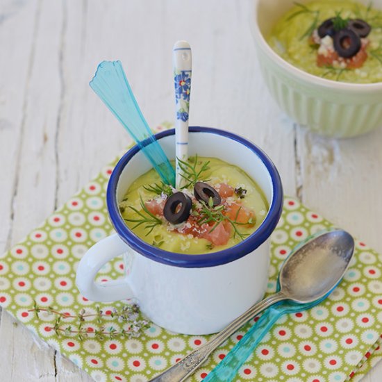 Gazpacho with Avocado and Tomato