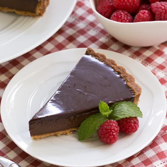 Ganache Topped Chocolate Tart