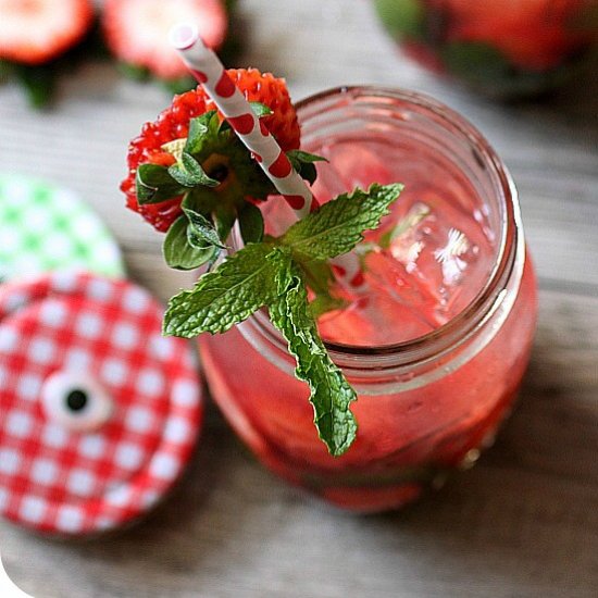 Strawberry & Mint Infused Water