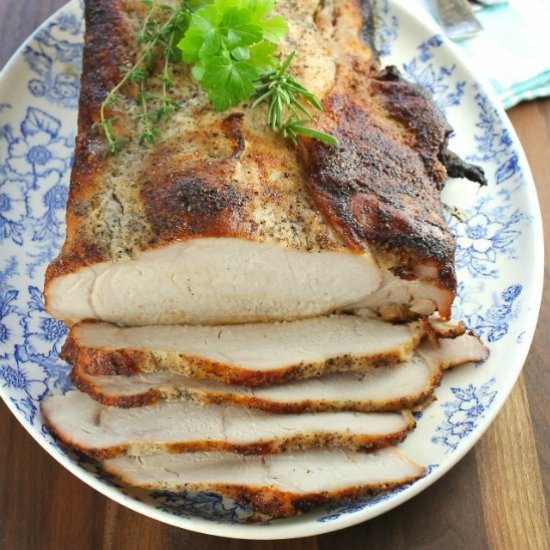 Bacon Fat Rubbed Pork Loin