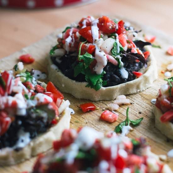 Sopes with Radish Pico de Gallo