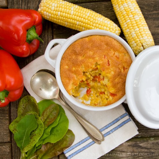 Sweet Corn & Pepper Pudding