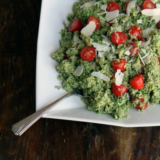 Quinoa Salad with Arugula Pesto