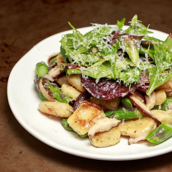 Crisp Gnocchi Salad with Shiitakes