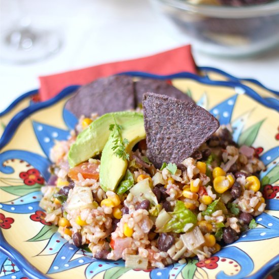 10 Minute Vegetarian Taco Salad