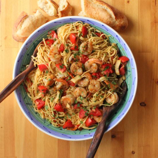 Linguine with Shrimp and Artichokes