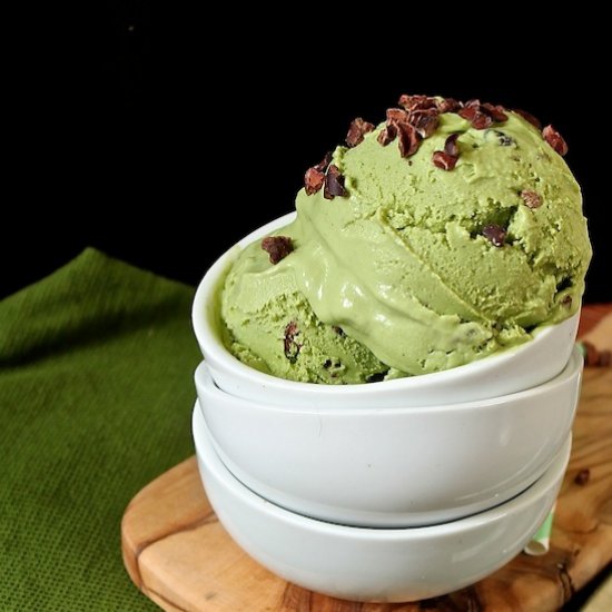 Vegan Mint Chocolate Chip Ice Cream