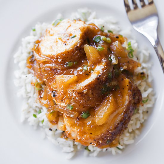 Apricot-Pineapple “Sticky” Chicken