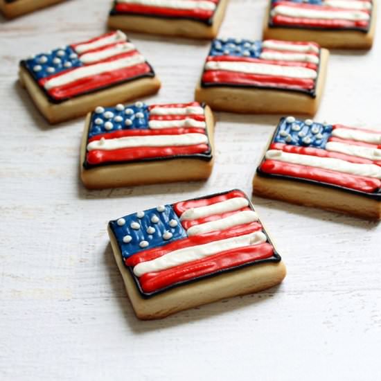 American flag cookies