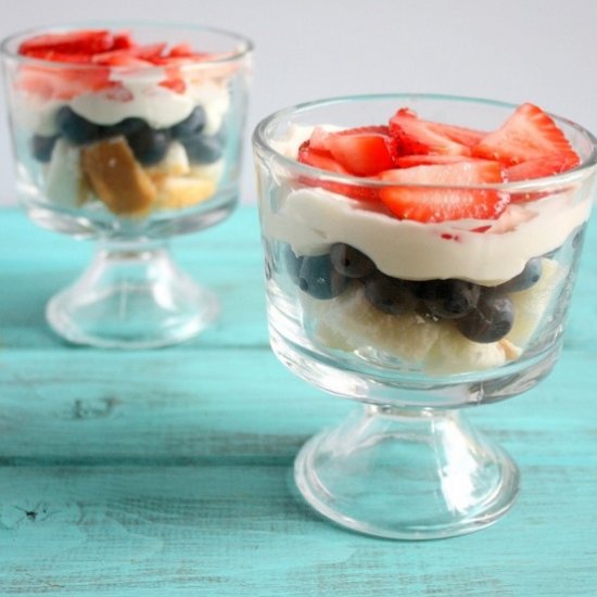 Strawberry and Blueberry Trifle