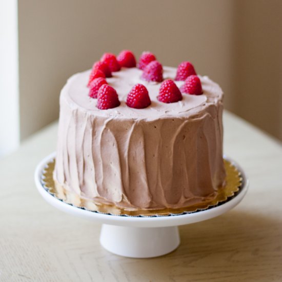 Chocolate Cake with Raspberries