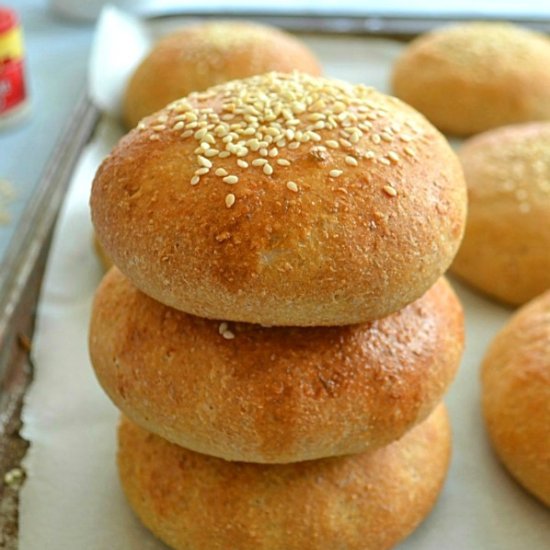 Whole Wheat Hamburger Buns