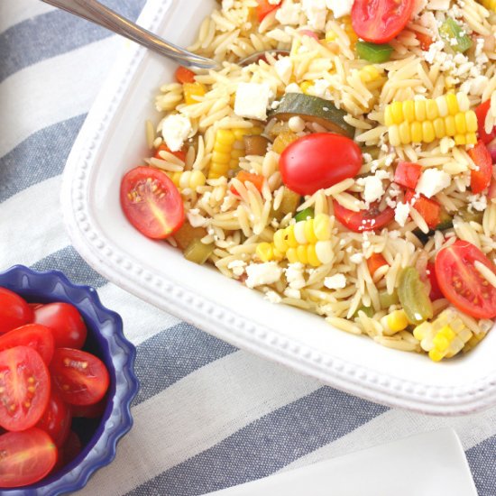 Fresh Corn and Tomato Orzo Salad