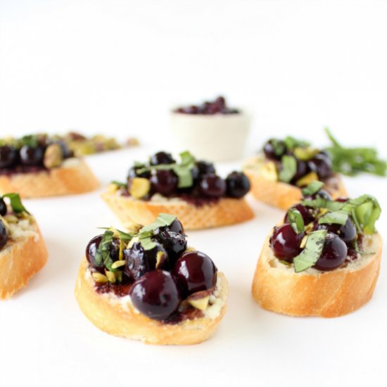 Blueberry Goat Cheese Crostini