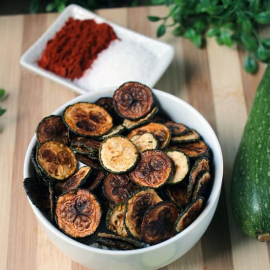 Baked Zucchini Chips with Sea Salt