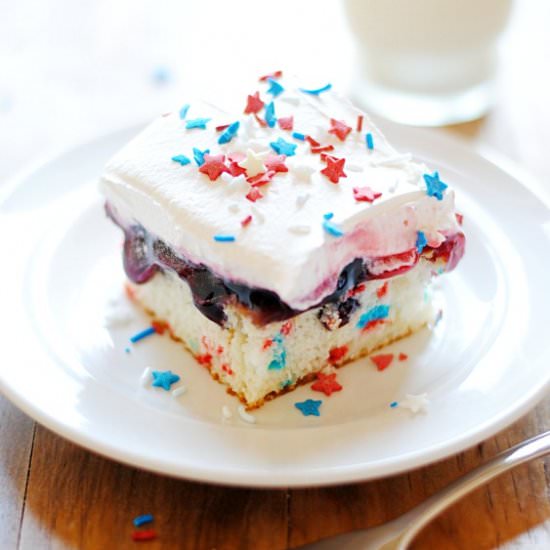 Red, White, and Blue Poke Cake