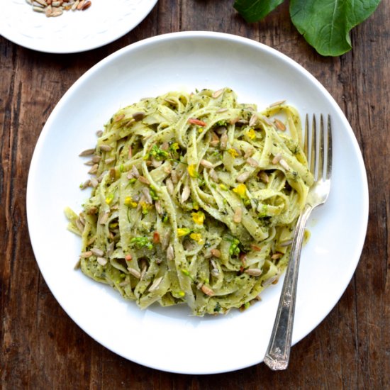 Creamy Choy Sum Pesto Pasta