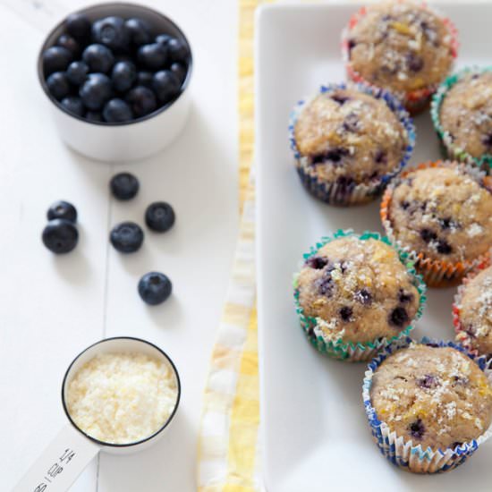 Lighter Lemon Blueberry Muffins