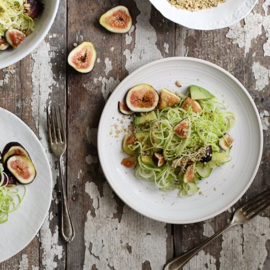 Fig Zucchini Pasta with Hemp Crumble